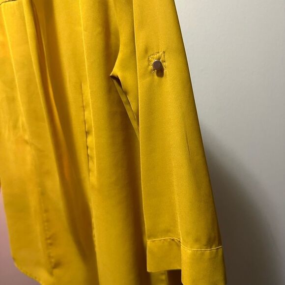 H&M Mustard Yellow Button Up Blouse - Picture 4 of 7